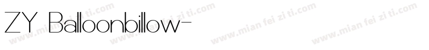 ZY Balloonbillow字体转换